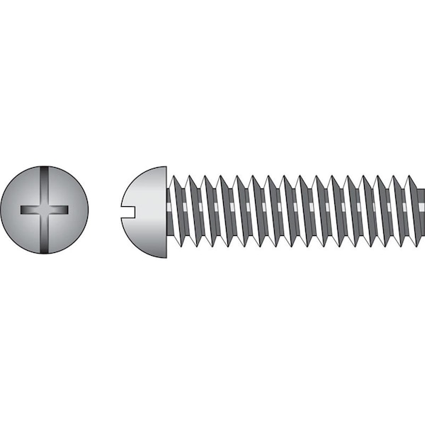 Aceds 8-32 x 0.75 in. Hillman Combination Phillips, Slotted Round Head Machine Screw Zinc 56307 - main